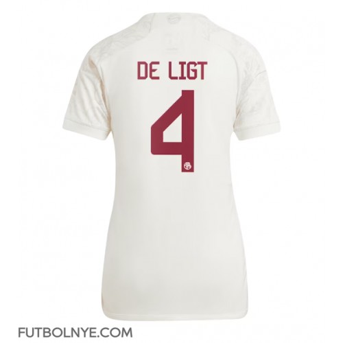 Camiseta Bayern Munich Matthijs de Ligt #4 Tercera Equipación para mujer 2023-24 manga corta